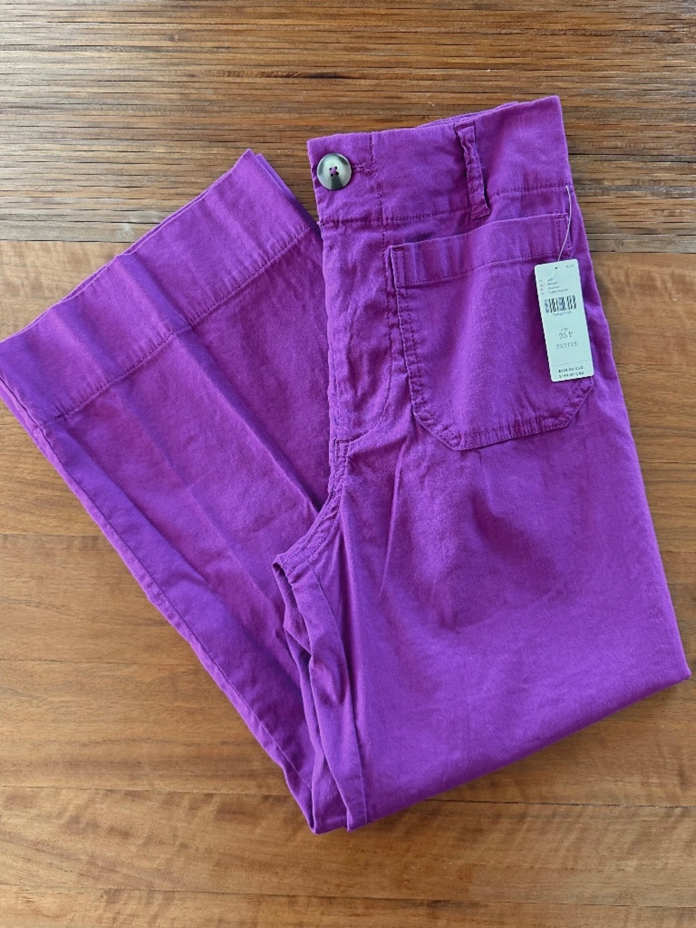NWT Anthropologie Maeve The Colette Cropped Pants Purple- 25 Petite